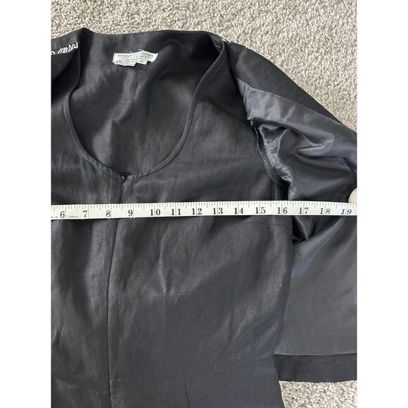 Newport News Vintage Black White Linen Blend Sleeveless Jumpsuit Sz 6 - Picture 7 of 7